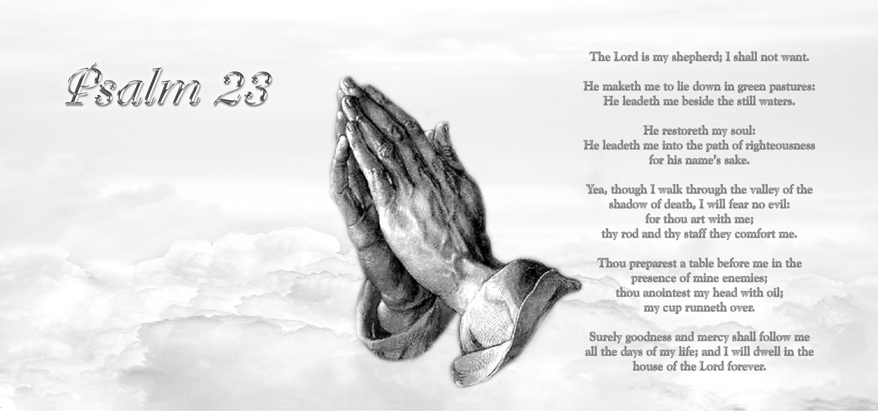 P 104 WT SL Psalm 23 White Silver